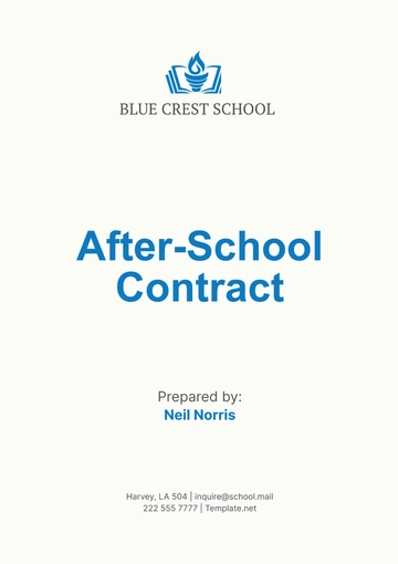 Free After-School Contract Template to Edit Online