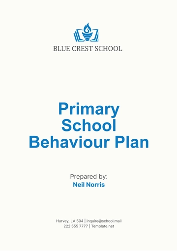 Free Primary School Behaviour Plan Template to Edit Online