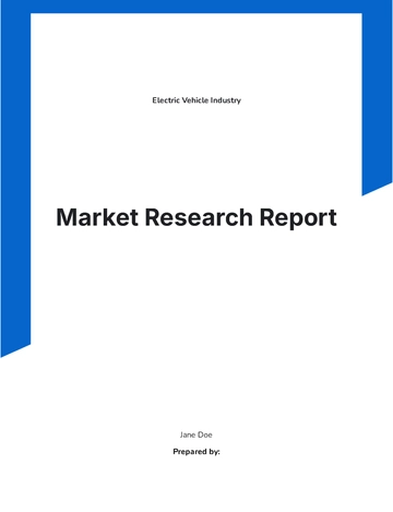 Free Market Research Report Template to Edit Online