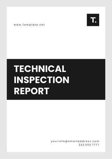 Free Technical Inspection Report Template to Edit Online