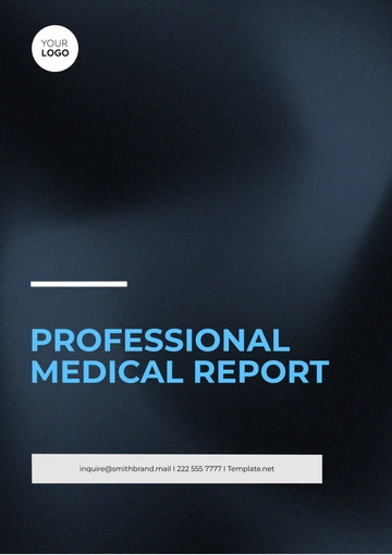 Free Professional Medical Report Template to Edit Online