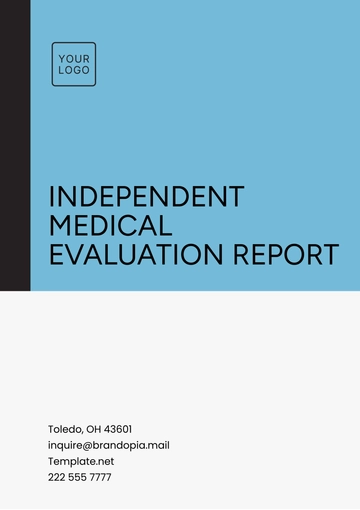 Free Independent Medical Evaluation Report Template to Edit Online
