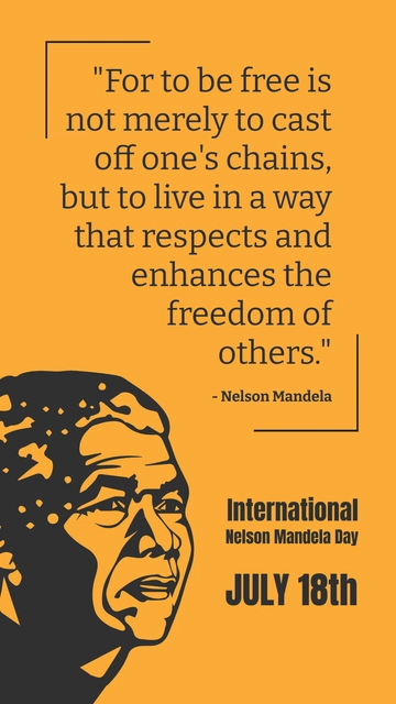 Free Nelson Mandela Equality Quote Template to Edit Online