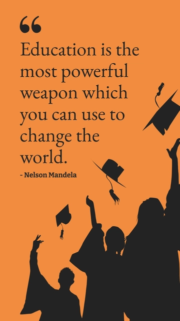 Free Nelson Mandela Quote on Education Template to Edit Online