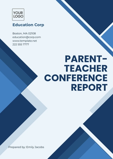 Free Parent-Teacher Conference Report Template to Edit Online
