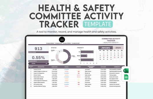 Health & Safety Committee Activity Tracker Template