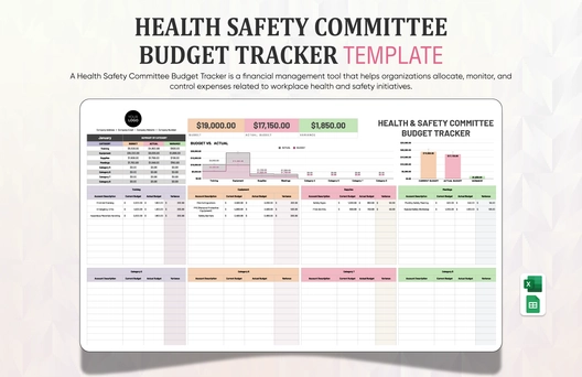 Health & Safety Committee Budget Tracker Template