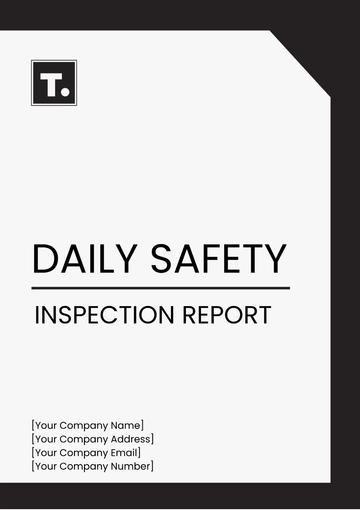Free Daily Safety Inspection Report Template to Edit Online