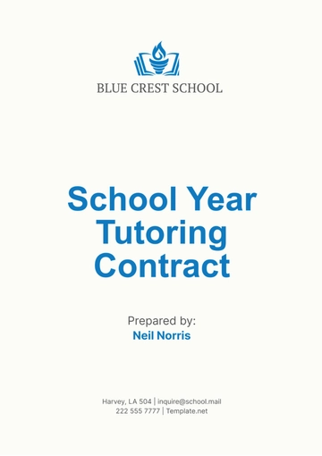 Free School Year Tutoring Contract Template to Edit Online