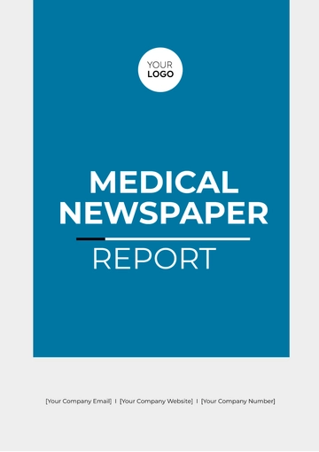 Free Medical Newspaper Report Template to Edit Online