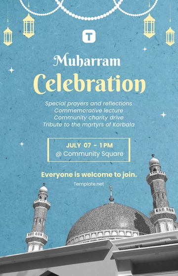 Free Muharram Poster Template to Edit Online