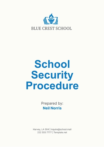 Free School Security Procedure Template to Edit Online