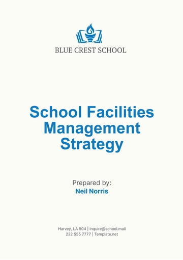 Free School Facilities Management Strategy Template to Edit Online