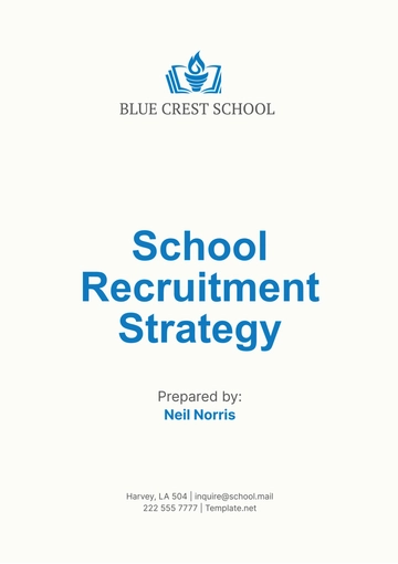 Free School Recruitment Strategy Template to Edit Online