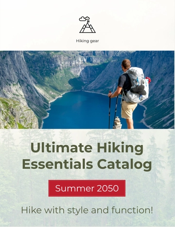 Free Hiking Essentials Catalog Template to Edit Online