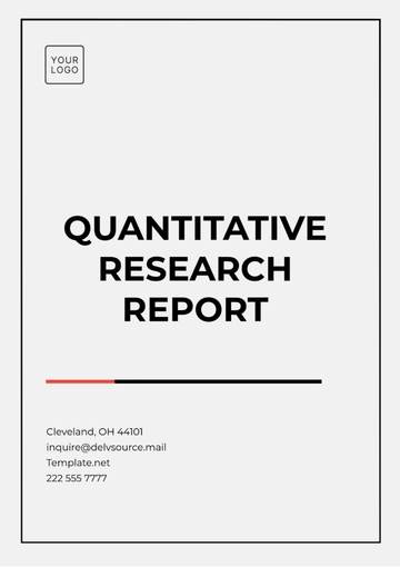 Free Quantitative Research Report Template to Edit Online