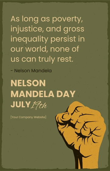 Free Nelson Mandela Vintage Poster Template to Edit Online