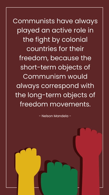 Free Nelson Mandela Communism Quote Template to Edit Online