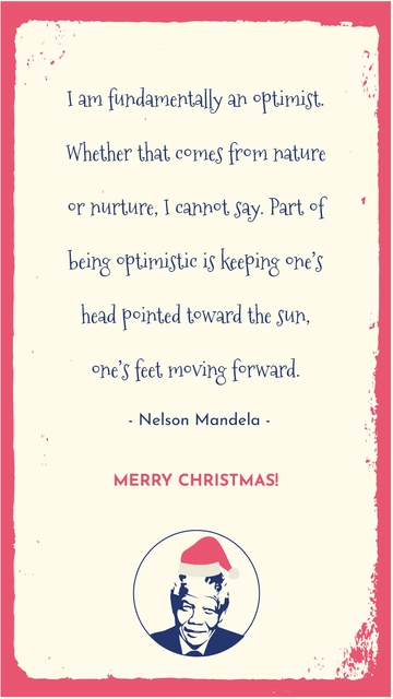 Free Nelson Mandela Christmas Quote Template to Edit Online