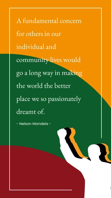 Free Nelson Mandela Democracy Quote Template to Edit Online
