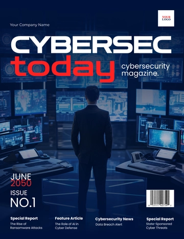 Free Cybersecurity Magazine Template to Edit Online