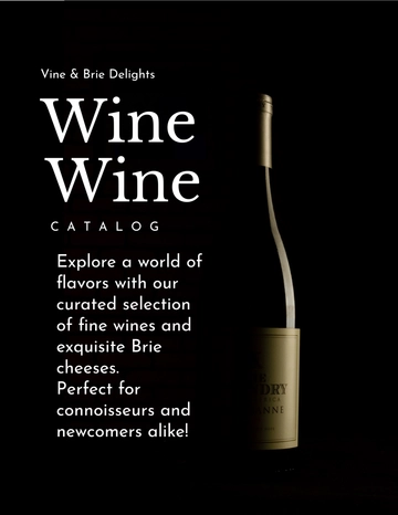 Free Wine And Brie Catalog to Edit Online