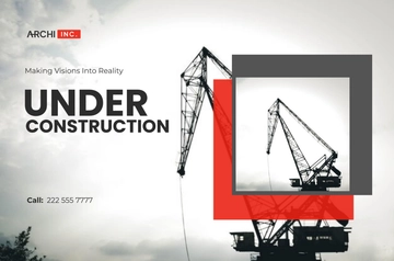 Free Construction Site Banner Template to Edit Online