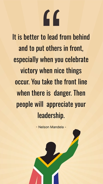 Free Nelson Mandela Quote on Leadership Template to Edit Online
