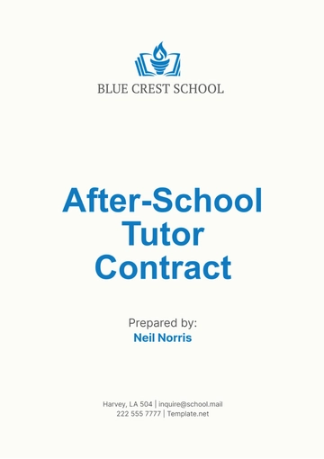 Free After-School Tutor Contract Template to Edit Online