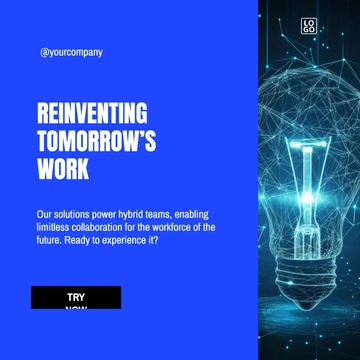 Free Futuristic LinkedIn Post Template to Edit Online