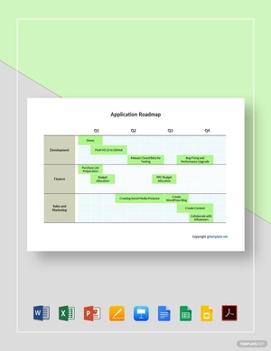 Simple Application Roadmap Template