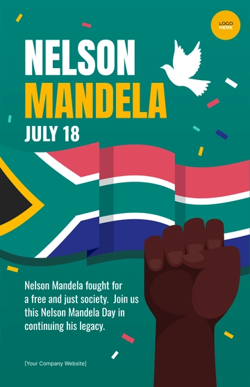 Free Nelson Mandela Freedom Poster Template to Edit Online