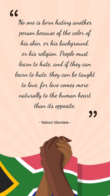 Free Nelson Mandela Quote about Love Template to Edit Online