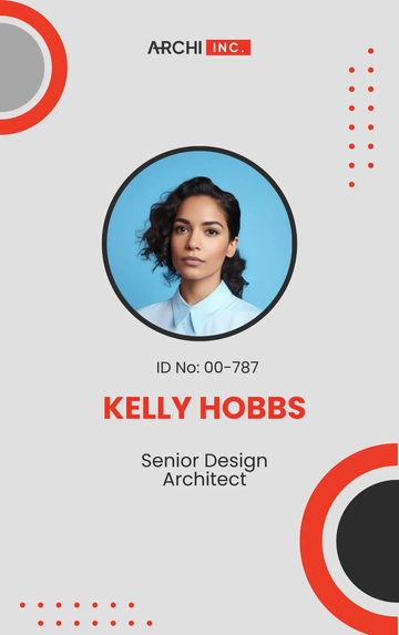 Free Architecture Company ID Card Template to Edit Online
