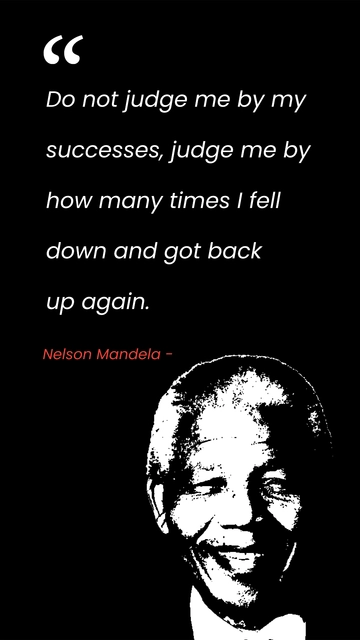 Free Nelson Mandela Greatness Quote Template to Edit Online