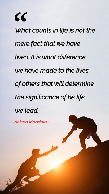 Free Nelson Mandela Humility Quote Template to Edit Online
