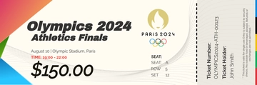 Free Olympics Ticket Template to Edit Online