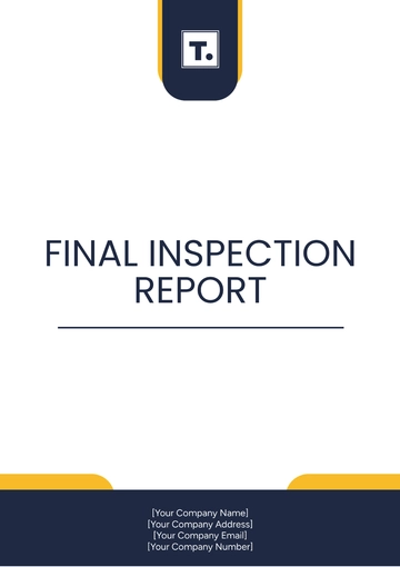 Free Final Inspection Report Template to Edit Online