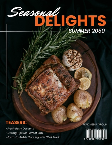 Free Seasonal Cooking Magazine Template to Edit Online