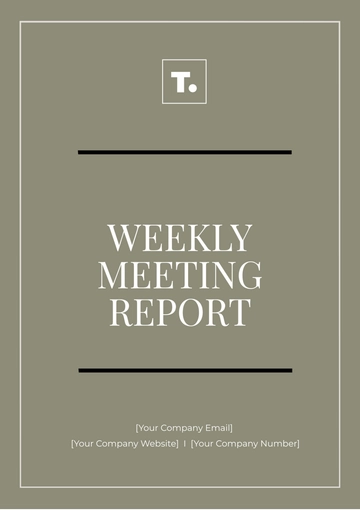 Free Weekly Meeting Report Template to Edit Online