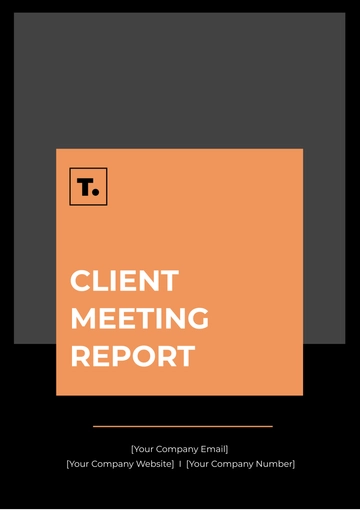 Free Client Meeting Report Template to Edit Online