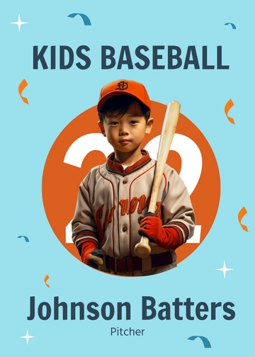 Free Kids Baseball Card Template to Edit Online