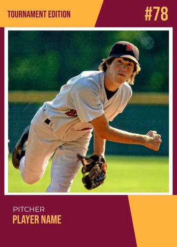 Free Tournament Baseball Card Template to Edit Online