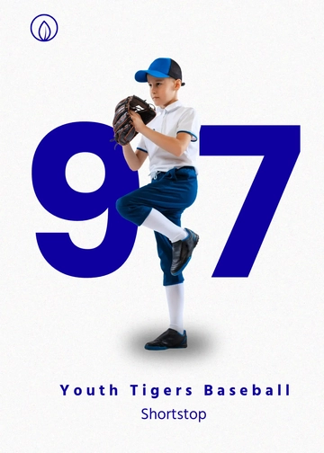 Free Youth Baseball Card Template to Edit Online