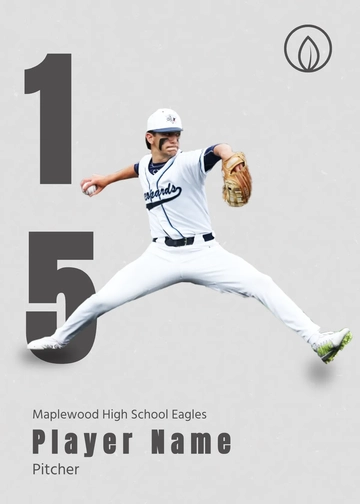Free High School Baseball Card Template to Edit Online