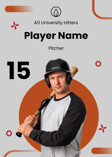 Free Collage Baseball Card Template to Edit Online