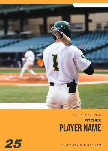 Free Playoff Baseball Card Template to Edit Online