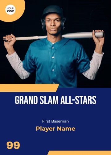 Free Club Baseball Card Template to Edit Online