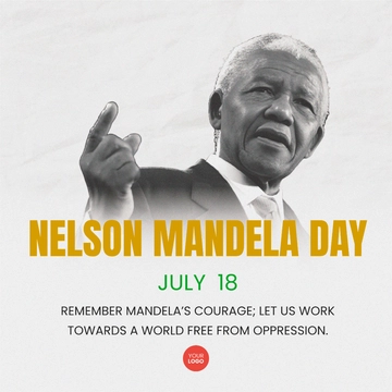 Free Nelson Mandela Day Social Media Post Template to Edit Online