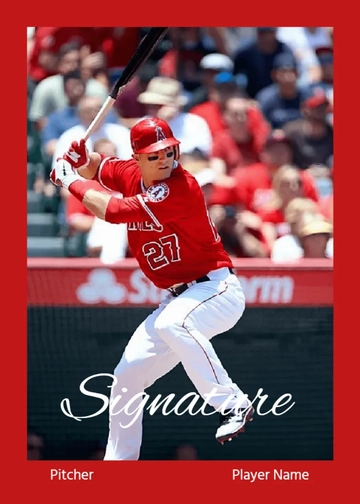 Free Autograph Baseball Card Template to Edit Online